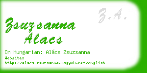 zsuzsanna alacs business card